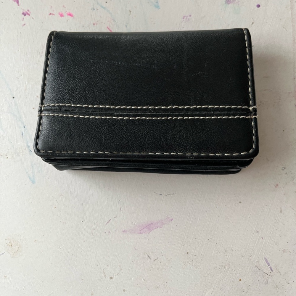 Franklin Covey Black Leather Card Holder